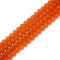Dark Orange Crystal Glass Smooth Round Beads Size 6mm 8mm 10mm 15.5" Strand
