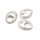 925 Sterling Silver Fish Clasp Size 9x12mm 3Pcs Per Bag
