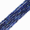 Natural Blue Kyanite Faceted Round Beads Size 4mm 15.5'' Strand