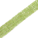 Natural Peridot Faceted Cube Beads Size 2.5mm 15.5'' Strand