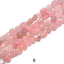 02 Multi Crystal Gemstone Pebble Nugget Beads 6x8mm 15.5'' Strand