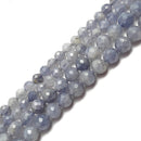 natural iolite faceted round beads