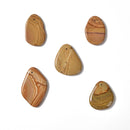 Yellow Stripe Wooden Jasper Irregular Shape Pendant Three Size Sold per Piece