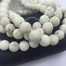 large hole white turquoise beads matte round beads