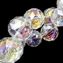 Clear AB Crystal Glass Faceted Balls Chandelier Sun Catcher Beads 24mm 30mm 8"