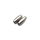 304 Stainless Steel Magnetic Clasp Rice Shape 7x18mm 2 Pieces Per Bag