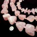 rose quartz large smooth irregular tumbled nugget chunks
