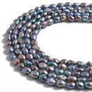 peacock fresh water pearl side drill nugget beads