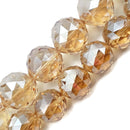 Yellow Crystal Glass Faceted Balls Chandelier Sun Catcher Beads 24mm 30mm