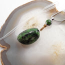 ruby zoisite perfume oil bottle pendant necklace