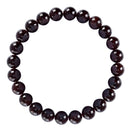 red garnet bracelet smooth round