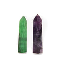 Green / Purple Fluorite Tower Point Size 90mm-110mm