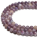 Natural Purple Tourmaline Smooth Round Beads 6mm 8mm 10mm 12mm 15.5'' Strand