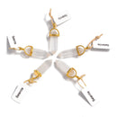 selenite pendant gold hexagon shape