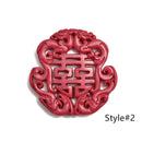 Red Jade Hand Carved Pendant Size 60-65mm Eight Styles Sold by Piece