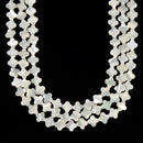 White Mother of Pearl MOP Shell Four Leaf Clover Beads 6mm to 16mm 15.5'' Strd