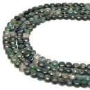 moss agate faceted flat beads