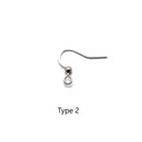 304 Stainless Steel Wire Earring Hooks Size 18x20mm 70 Pieces Per Bag