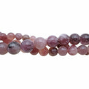 Natural Lepidolite Smooth Round Beads Size 6mm 8mm 10mm 15.5" Strand