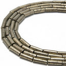 pyrite round tube beads