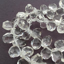 clear quartz faceted teardrop nugget beads