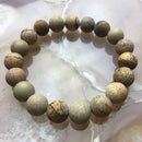 picture jasper bracelet matte round
