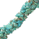 light blue green turquoise irregular nugget chips beads