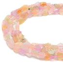 Mix Quartz Rough Nugget Chunks Side Drill Beads Approx 8x11mm 15.5" Strand