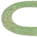 Green Apatite Faceted Rondelle Beads Size 2x3mm 15.5'' Strand