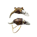Cloisonne Christmas Tree Ornament Wiggling Armadillo Decoration 4.5" Inches Long