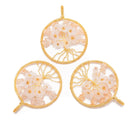 Clear Quartz Chips Flower Tree of Life Charm Wire Wrap Pendant Size 50mm Sold Per Piece