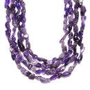Natural Amethyst Pebble Nugget Beads Size 6-8x12-18mm 15.5'' Strand
