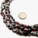 Natural Garnet Irregular Pebble Nugget Beads Approx 6-8mm 15.5" Strand