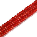 Red/Black/Green/White Glass Crystal Smooth Rondelle Beads 5x8mm 15.5'' Strand