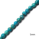 Genuine Natural Turquoise Smooth Round Beads 5mm 6mm 7mm 8mm 9mm 10mm 15.5" Strand