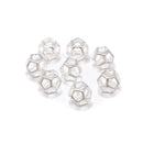 925 Sterling Silver Hollow Octagonal Beads Size 8.2mm 6pcs per Bag