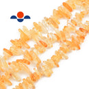 natural citrine pebble chips top drill points beads