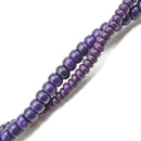 Purple Howlite Turquoise Smooth Rondelle Beads Size 2x4mm 4x6mm 15.5" Strand