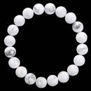 howlite bracelet matte round