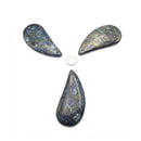 Kyanite With Gold Matrix Top Drilled Pendant Curved Drop Shape Size 35x75mm