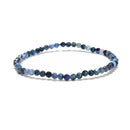 Kyanite Faceted Round Beaded Bracelet Beads Size 3.5-4mm 7.5'' Length