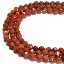 Sand Goldstone Star Cut Beads Size 8mm 15.5'' Strand