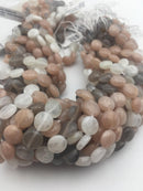 multi color moonstone smooth shape beads