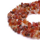 carnelian irregular pebble nugget chips beads