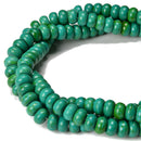 Green Howlite Turquoise Smooth Rondelle Beads Size 3x5mm 6x10mm 15.5'' Strand