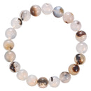 dendritic montana agate bracelet smooth round