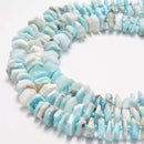 larimar irregular faceted Discs beads