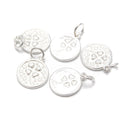 925 Sterling Silver Four Leaf Clover Charm Pendant Size 12x19mm 3Pcs Per Bag