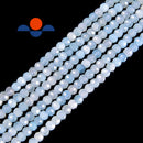 natural aquamarine faceted rondelle beads