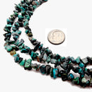 Natural Blue Green Turquoise Nugget Chips Beads Size 5-8mm 34'' Strand